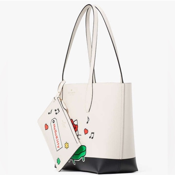 SOLD! NWT! KATE SPADE X SANRIO HELLO KITTY TOTE & WRISTLET - Picture 2 of 6